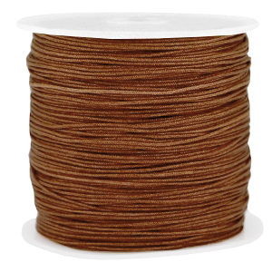 Macram&eacute; bead cord 0.8mm Pecan Brown
