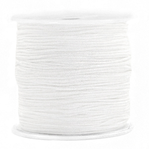 Macram&eacute; bead cord 0.8mm White