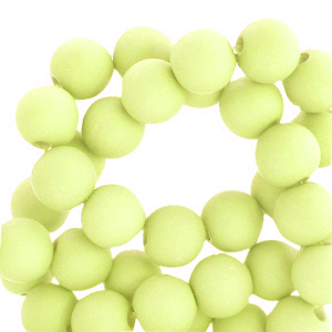 4 mm acrylic beads matt Light Yellow