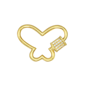 Zirconia clasp butterfly Gold