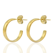 Stainless steel earrings / earpin creole Gold