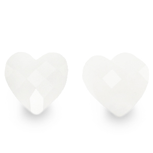Fashion faceted beads heart White