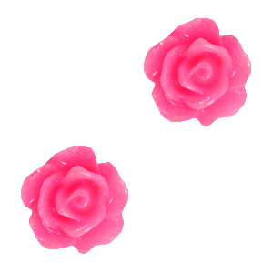 Rose beads 10mm Magenta Pink