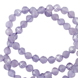Natural stone Cat's eye faceted beads 2mm Brave Purple