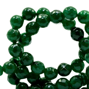 6 mm natural stone beads faceted Jade Agata Green