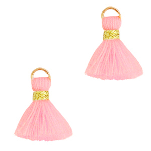 Tassels 1.5cm Gold-Pink