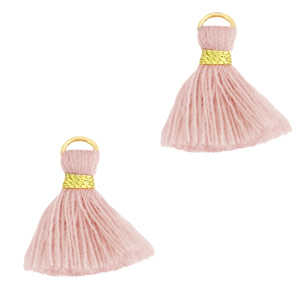 Tassels 1.5cm Gold-Vintage Pink
