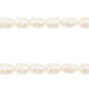 BQ Freshwater pearls rice 8x6mm Natural White
