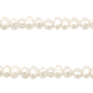 BQ Freshwater pearls vertical threading hole 5mm Natural White