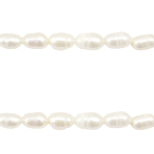 BQ Freshwater pearls rice 7x5mm Natural White