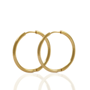 Stainless steel earrings creole 22mm Gold