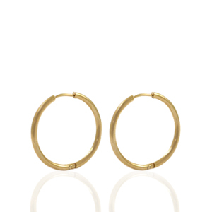 Stainless steel earrings creole 16mm Gold