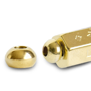 C.U.S&reg; jewellery message beads end cap Gold (nickel free)