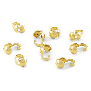 Stainless steel findings calottes 3.5mm Gold