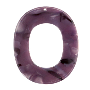 Resin pendants oval Purple