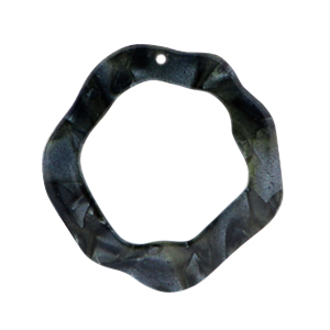 Resin pendants asymmetrical Black