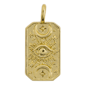 Brass TQ metal charm eye Gold