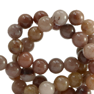 Natural stone beads Quartz 8mm Tawny-Brown