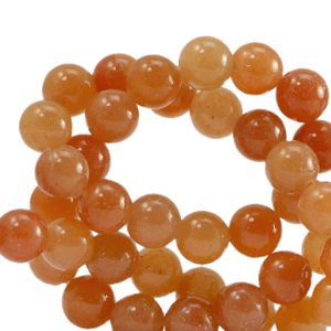 Natural stone beads Quartz 8mm Sandstone Orange