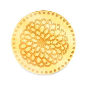 Plexx cabochons 20mm Birth flower November-Chrysant Gold