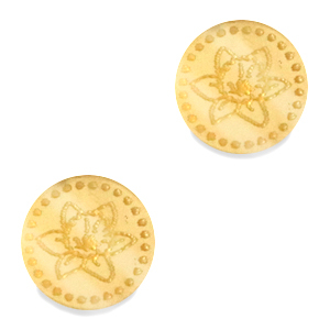 Plexx cabochons 12mm Birth flower March-Daffodil Gold