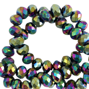 Top faceted beads 6x4mm disc Gold-AB Coating