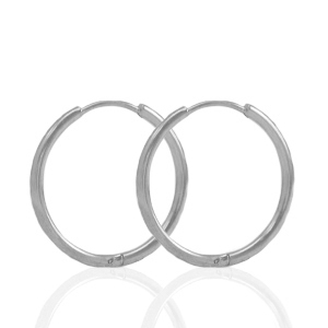 Stainless steel earrings creole 19mm Silver