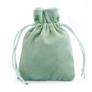 Jewellery Velvet Bag Green Ash