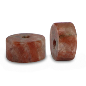 Natural stone beads Granite disc 6x3mm Burgundy Red