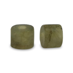 Natural stone beads Quartz disc 3x2mm Moss Green