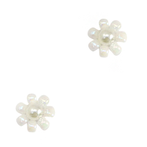 Miyuki flower beads 7mm White
