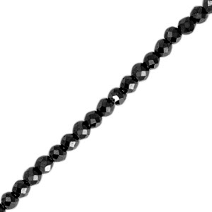 Hematite beads faceted 2mm Black