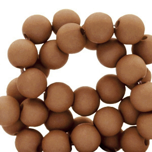 6 mm acrylic beads matt Marsh Brown
