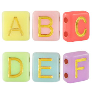 Acrylic letter beads Multicolour