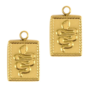 Stainless steel charms snake Gold