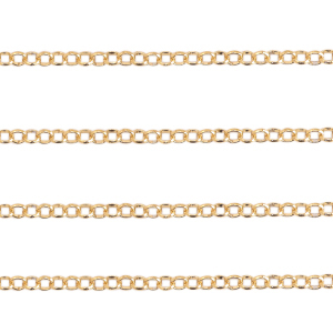DQ European metal findings belcher chain anchor cable 5mm Gold (nickel free)