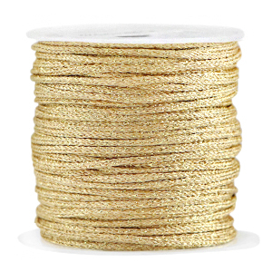 Macram&eacute; bead cord braided 2mm Gold