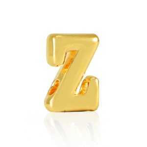 DQ European metal letter beads Z Gold (nickel free)