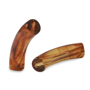 Acrylic beads tube Topaz Brown