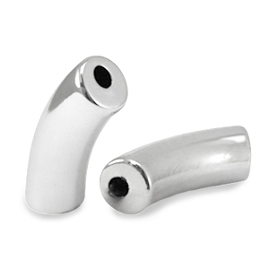 Acrylic beads tube Silver