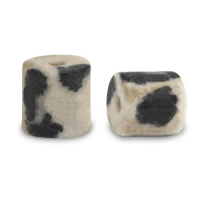 Natural stone beads Dalmatian Stone disc 4x4mm Greige
