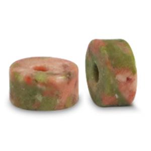 Natural stone beads Quartz disc 6x3mm Tan Brown