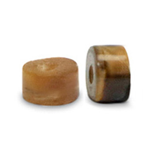 Natural stone beads Tigereye disc 4x2mm Topaz Brown