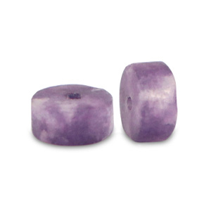 Natural stone beads Quartz disc 4x2mm Mix Purple