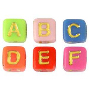 Acrylic letter beads Multicolour