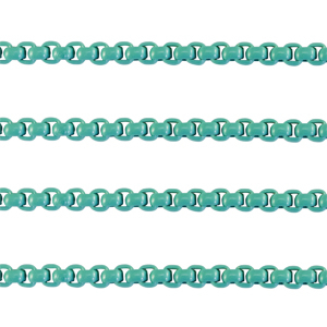 Belcher chain 3mm Emerald Green