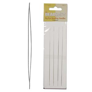 Beadsmith big eye beading needle 13cm Silver