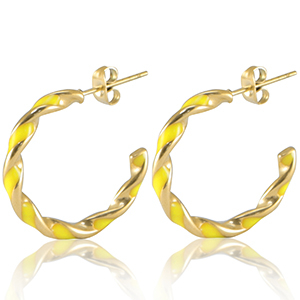 Stainless steel earrings Neon Yellow-Gold