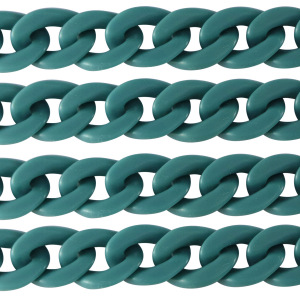 Acrylic chain 29mm matt Petrol Blue