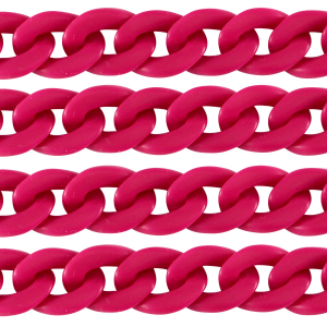Acrylic chain 29mm matt Magenta Pink